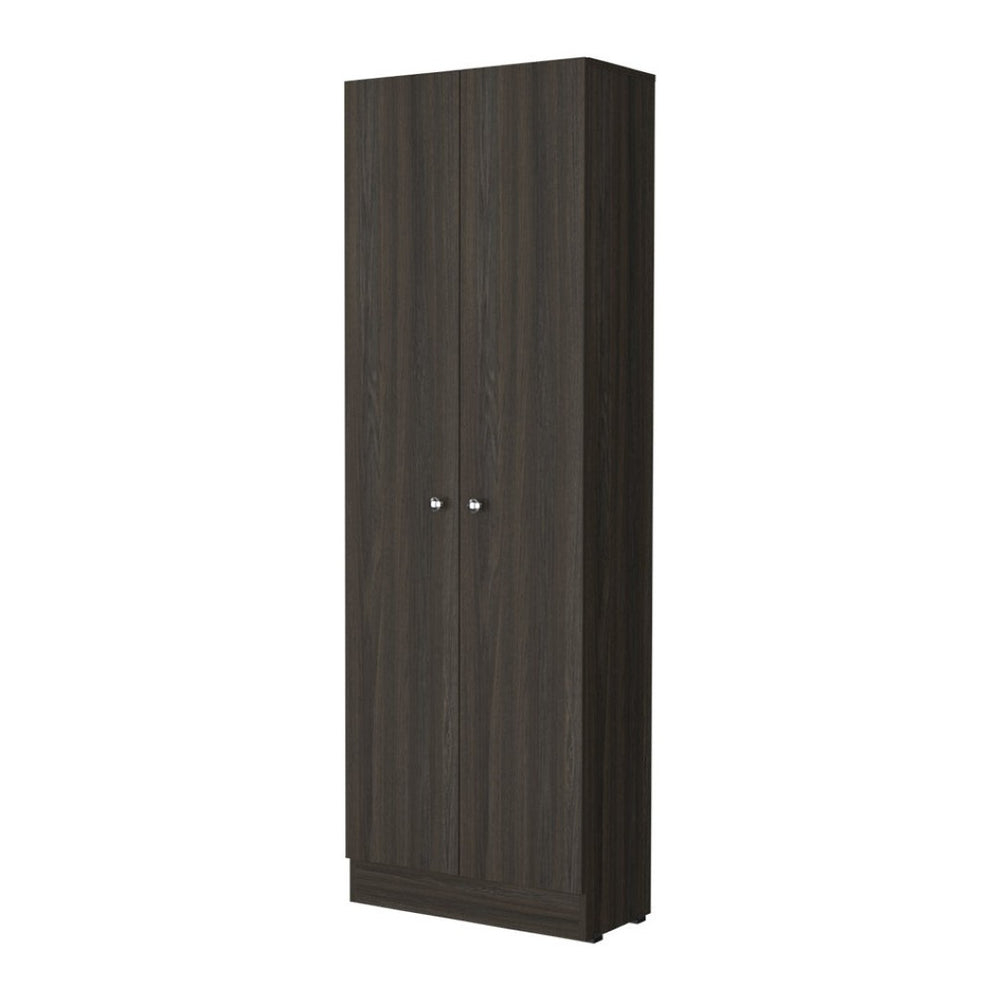 HomeRoots 71" Espresso Pantry Cabinet - Tall, Space-Saving Storage Solution for Modern Kitchens & Utility Rooms 535039