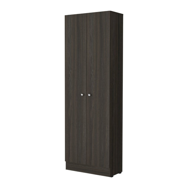 HomeRoots 71" Espresso Pantry Cabinet - Tall, Space-Saving Storage Solution for Modern Kitchens & Utility Rooms 535039