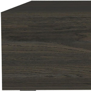 HomeRoots 32" Modern Espresso Lift-Top Coffee Table with Hidden Storage & Stylish Stainless Steel Base 535048