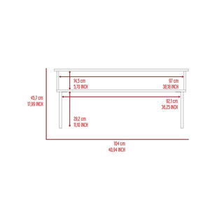 Homeroots 41" Brown And Black Wood And Metal Lift Top Coffee Table   535054