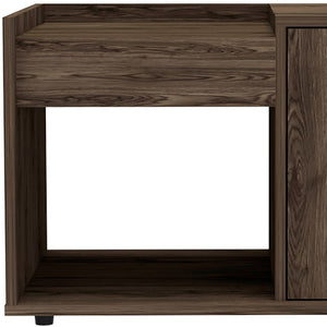 Homeroots 32" Brown Wood Coffee Table With Shelf   535063