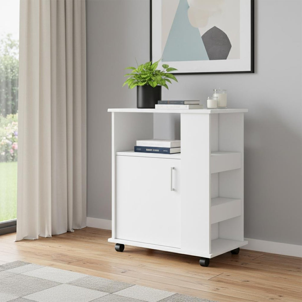 HomeRoots 29" White Wood Accent Cabinet - Elegant Storage Solution for Stylish Spaces, Modern & Farmhouse Decor 535066