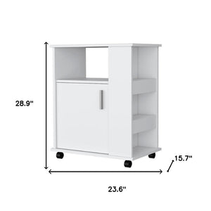 HomeRoots 29" White Wood Accent Cabinet - Elegant Storage Solution for Stylish Spaces, Modern & Farmhouse Decor 535066