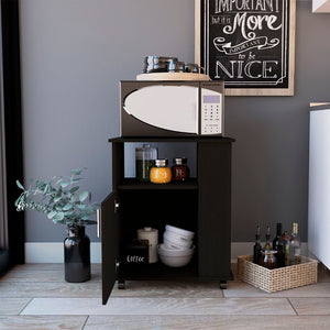HomeRoots 29" Sleek Black Wood Accent Cabinet - Stylish Single-Door Storage for Modern Home Décor Needs 535067