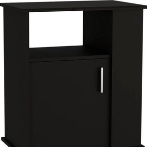 HomeRoots 29" Sleek Black Wood Accent Cabinet - Stylish Single-Door Storage for Modern Home Décor Needs 535067