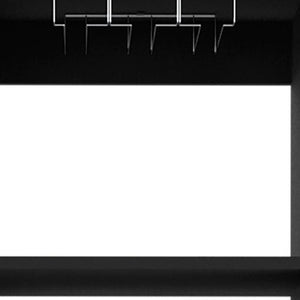 HomeRoots 63" Black Wood Bar Cabinet - Stylish Storage Solution with Modern Design for Any Living Space 535070
