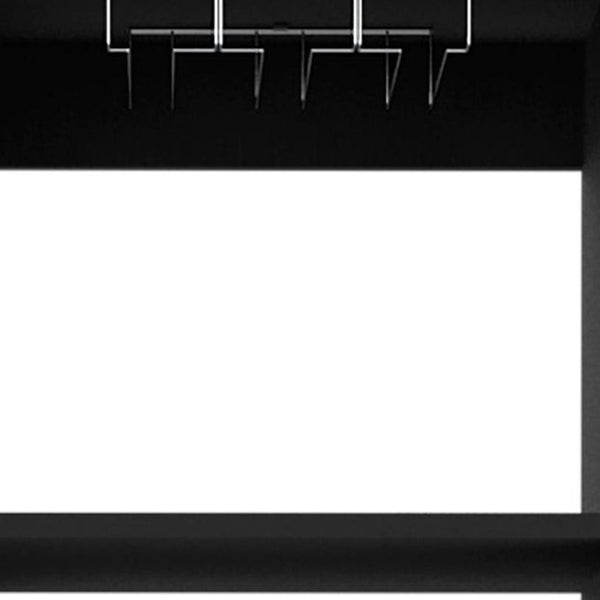 HomeRoots 63" Black Wood Bar Cabinet - Stylish Storage Solution with Modern Design for Any Living Space 535070