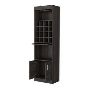 HomeRoots 71" Espresso Wood Bar Cabinet - Stylish & Space-Saving Storage Solution for Modern Homes & Entertaining 535075
