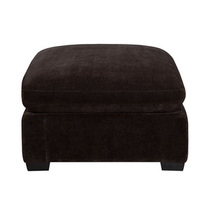 English Elm Rectangular Upholstered Tufted Ottoman with Grid Stitch Detailing for Cozy Lounging and Coffee Table Use Chocolate B016P370167