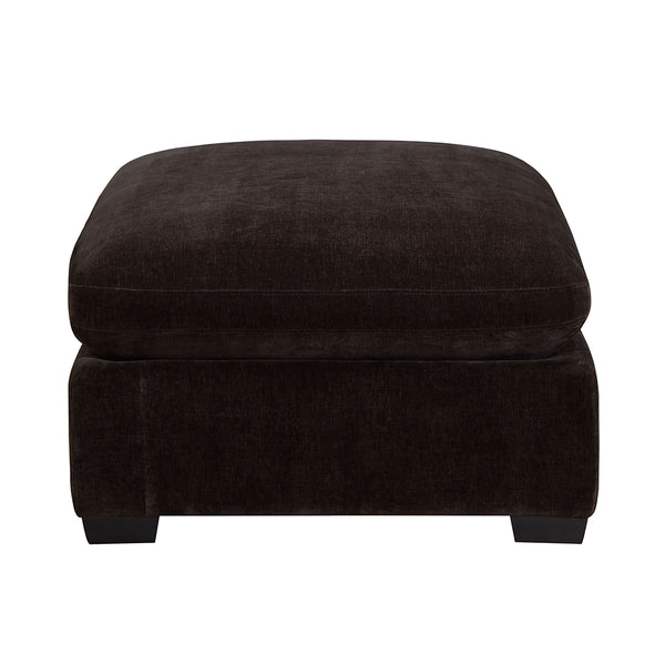 English Elm Rectangular Upholstered Tufted Ottoman with Grid Stitch Detailing for Cozy Lounging and Coffee Table Use Chocolate B016P370167