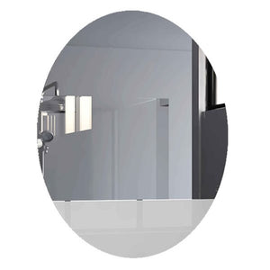 HomeRoots 31" Clear Oval Frameless Bathroom Vanity Mirror - Elegant, Light-Enhancing Design for Any Space 535124