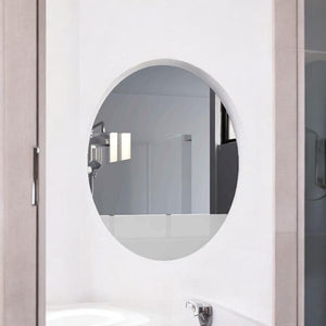 HomeRoots 31" Clear Oval Frameless Bathroom Vanity Mirror - Elegant, Light-Enhancing Design for Any Space 535124