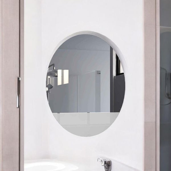 HomeRoots 31" Clear Oval Frameless Bathroom Vanity Mirror - Elegant, Light-Enhancing Design for Any Space 535124