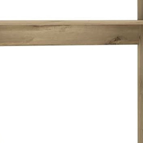 HomeRoots 39" Oak Wood Writing Desk & Bookshelf Set - Stylish, Durable, Organized Workspace for Home Office Use 535143