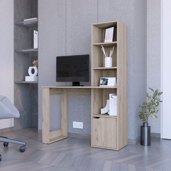 HomeRoots 39" Gray Computer Desk - Sleek L-Shaped Design for Home Office, Modern Style, Ample Storage & Durability 535151