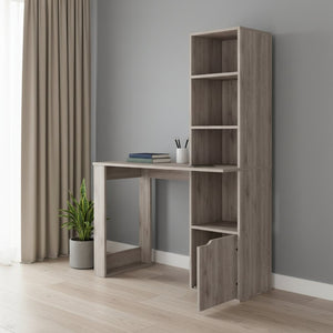 HomeRoots 39" Gray Computer Desk - Sleek L-Shaped Design for Home Office, Modern Style, Ample Storage & Durability 535151