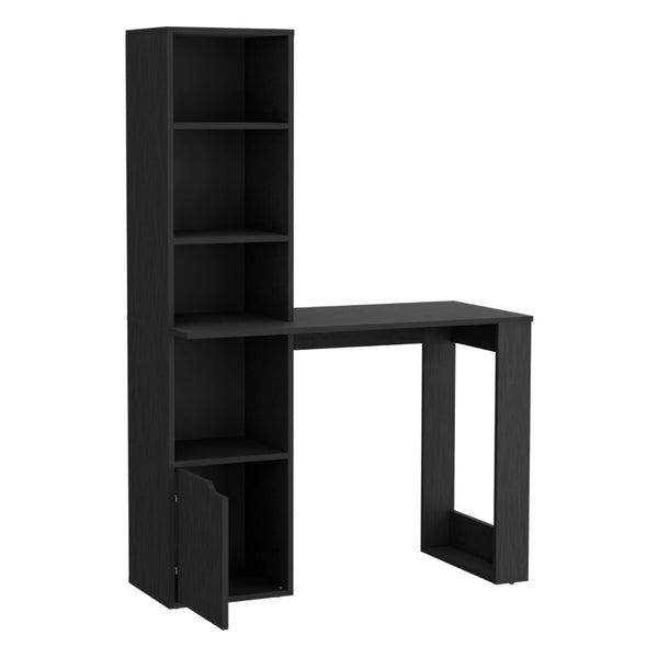 HomeRoots 39" Black Computer Desk - Sleek L-Shaped Design with Storage, Perfect for Home Office & Small Spaces! 535153