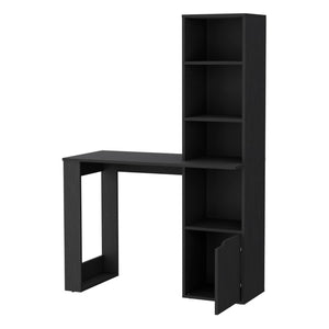 HomeRoots 39" Black Computer Desk - Sleek L-Shaped Design with Storage, Perfect for Home Office & Small Spaces! 535153