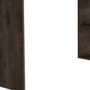 HomeRoots 60" Dark Brown Wood L-Shaped Writing Desk - Stylish, Durable & Space-Saving Ideal for Home Offices 535154