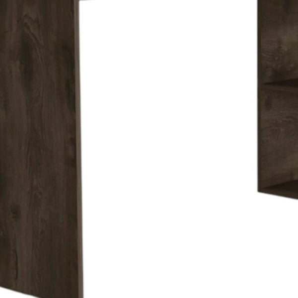 HomeRoots 60" Dark Brown Wood L-Shaped Writing Desk - Stylish, Durable & Space-Saving Ideal for Home Offices 535154