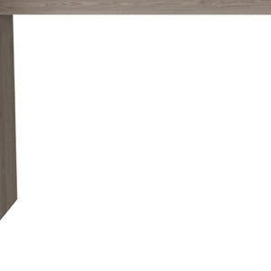 HomeRoots 60" Light Gray Wood L-Shaped Writing Desk - Modern Workspace with Ample Storage for Home Office Use 535155
