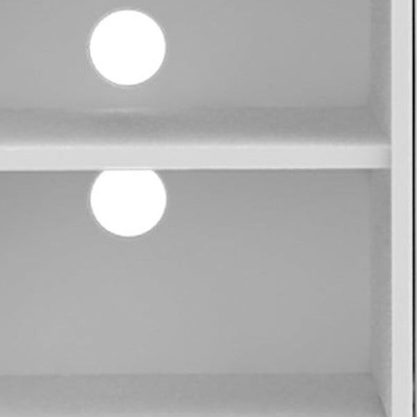 HomeRoots 71" White Wood Open Shelving Entertainment Center & Bookcase - Modern Storage for TVs & Decor 535161