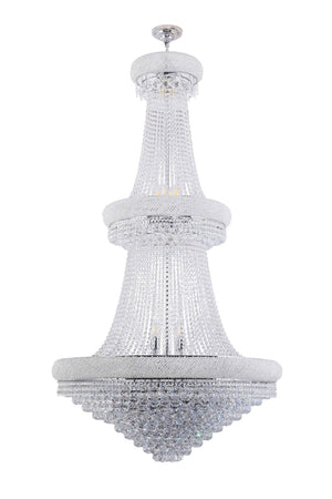 HomeRoots Clear Multi-Light Crystal and Metal Dimmable Chandelier: Elegant Empire Design with LED Glow 535181