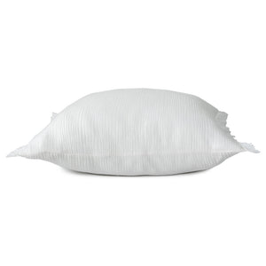 Homeroots 20" X 20" White Cotton Zippered Down Pillow With Fringe White  535260