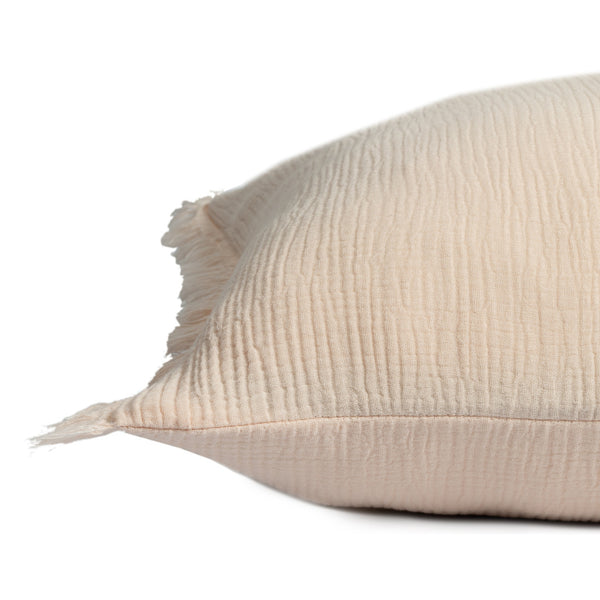 Homeroots 20" X 20" Orange Striped Cotton Zippered Down Pillow With Fringe Orange  535263