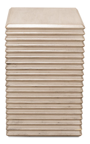 Sarreid Stacked Side Table - Stylish Stone Grey Finish With Reclaimed Pine For Modern Home Decor Solutions Grey  53527-1