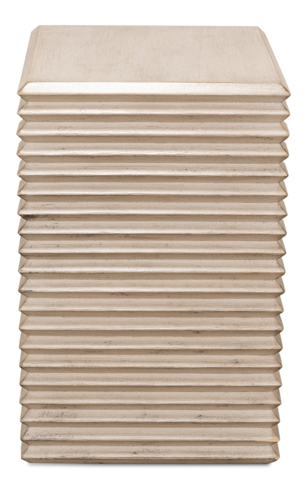 Sarreid Stacked Side Table - Stylish Stone Grey Finish With Reclaimed Pine For Modern Home Decor Solutions Grey  53527-1