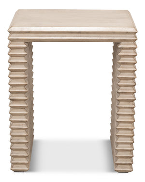 Sarreid Stacked Side Table - Stylish Stone Grey Finish With Reclaimed Pine For Modern Home Decor Solutions Grey  53527-1