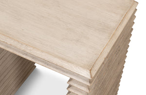 Sarreid Stacked Side Table - Stylish Stone Grey Finish With Reclaimed Pine For Modern Home Decor Solutions Grey  53527-1