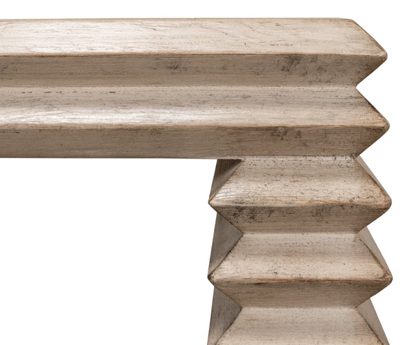 Sarreid Stacked Side Table - Stylish Stone Grey Finish With Reclaimed Pine For Modern Home Decor Solutions Grey  53527-1