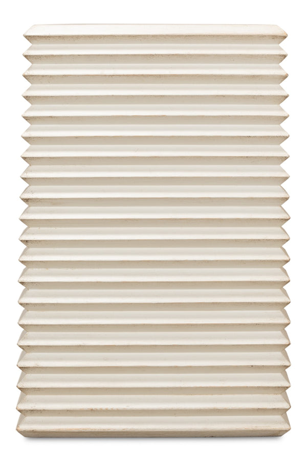 Sarreid Stacked Side Table - Elegant Antique White Finish With Reclaimed Pine For Stylish Home Décor White  53527-3