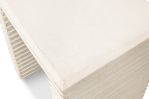 Sarreid Stacked Side Table - Elegant Antique White Finish With Reclaimed Pine For Stylish Home Décor White  53527-3