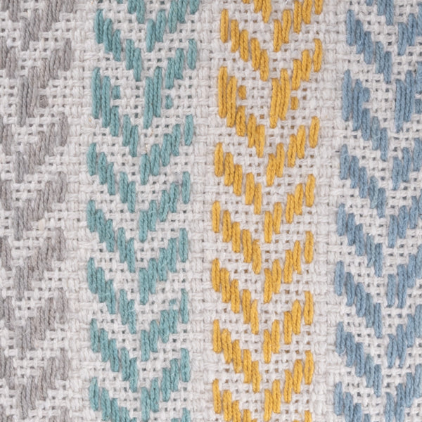 Homeroots Set Of Four 18" X 18" Yellow Beach Chevron Cotton Zippered Pillow Yellow  535275