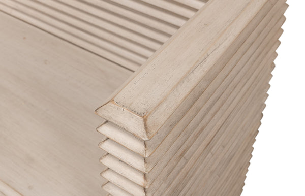 Sarreid Stacked Bench Stone Grey - Stylish Reclaimed Pine Seating With A Chic Stone Grey Finish For Any Space Grey  53528-1