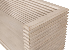 Sarreid Stacked Bench Stone Grey - Stylish Reclaimed Pine Seating With A Chic Stone Grey Finish For Any Space Grey  53528-1