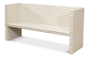 Sarreid Stacked Bench Antique White - Charming Reclaimed Pine Design For Rustic Home Décor And Storage White  53528-3