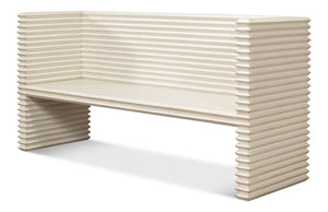 Sarreid Stacked Bench Antique White - Charming Reclaimed Pine Design For Rustic Home Décor And Storage White  53528-3