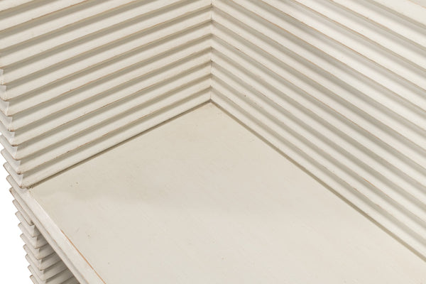 Sarreid Stacked Bench Antique White - Charming Reclaimed Pine Design For Rustic Home Décor And Storage White  53528-3