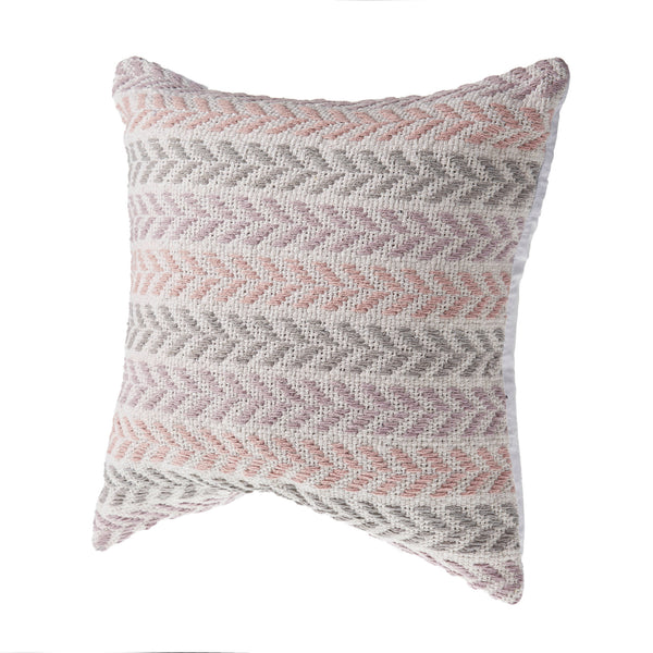 Homeroots Set Of Four 18" X 18" Purple Beach Chevron Cotton Zippered Pillow Purple  535281