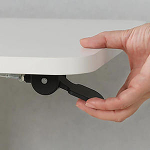 Homeroots Adjustable White Wood & Stainless Steel Rolling Standing Desk - Elevate Your Workspace Comfortably!   535346