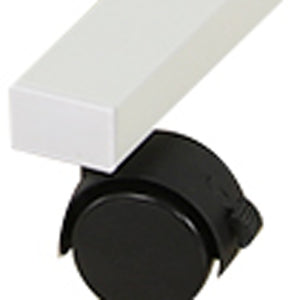 Homeroots Adjustable White Wood & Stainless Steel Rolling Standing Desk - Elevate Your Workspace Comfortably!   535346