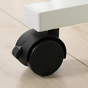 Homeroots Adjustable Black Wood & Stainless Steel Rolling Standing Desk – Stylish, Versatile, And Durable Workspace   535347