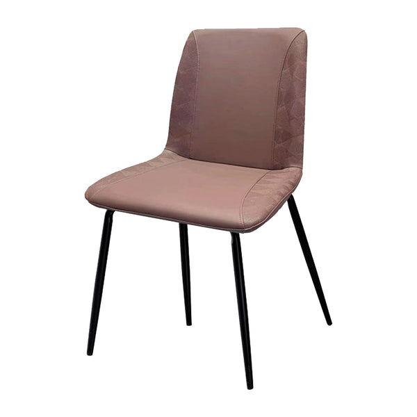 Homeroots Set Of Two Brown And Black Upholstered Faux Leather Dining Side Chairs  Metal 535353