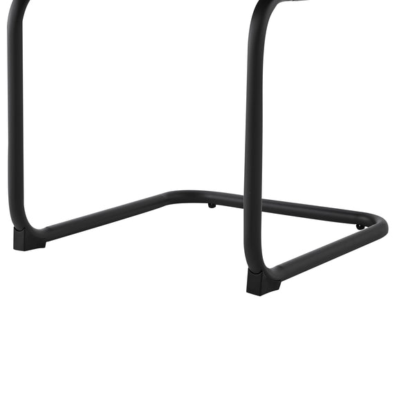 Homeroots Set Of Two Black Upholstered Velvet Dining Side Chairs Black Metal 535359