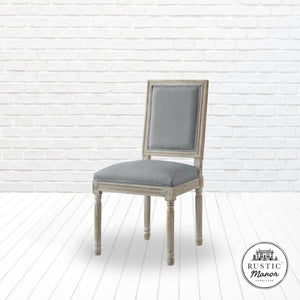 Homeroots Set Of Two Gray And Brown Upholstered Linen Dining Side Chairs Grey Wood 535364