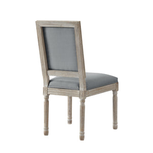 Homeroots Set Of Two Gray And Brown Upholstered Linen Dining Side Chairs Grey Wood 535364
